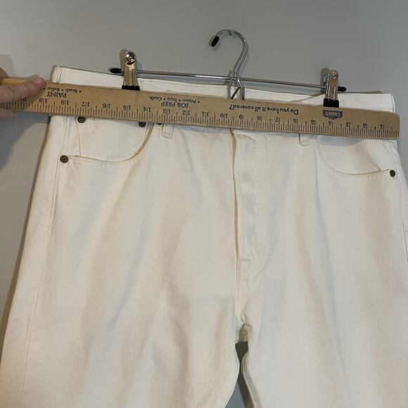 Levi's 501 XX White Button Fly Straight Leg Denim Jeans Mens Size 36x30 Mexico - Picture 4 of 13